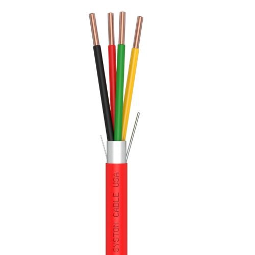 EZ-Pull Premium 16/4 Fire Alarm Cable<br/><br/>16 AWG 4 Conductors, Solid, Overall Shielded <br/>Riser Rated - FPLR, CL3R, FT4, Sunlight Resistant