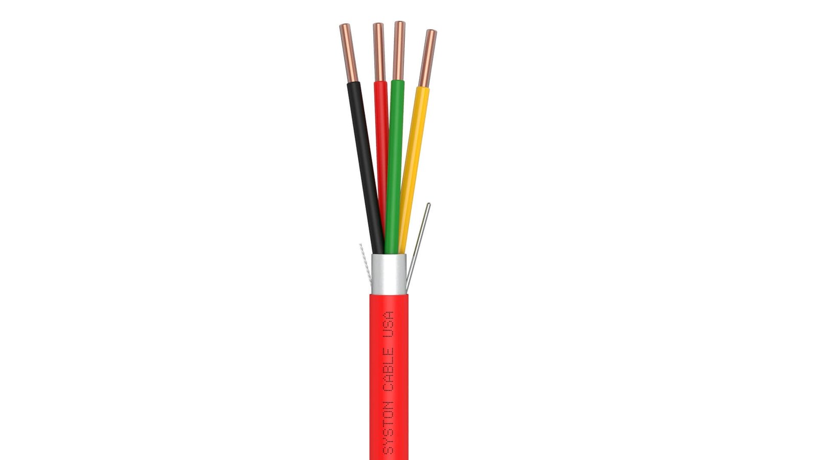 EZ-Pull Premium 22/4 Fire Alarm Cable<br/><br/>22 AWG 4 Conductors, Solid, Overall Shielded <br/>Plenum Rated - CMP, CL3P, FPLP, FT6