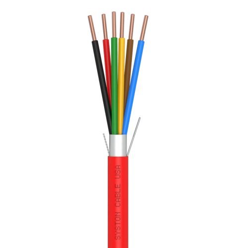 EZ-Pull Premium 18/6 Fire Alarm Cable<br/><br/>18 AWG 6 Conductors, Solid, Overall Shielded <br/>Plenum Rated - CMP, CL3P, FPLP, FT6