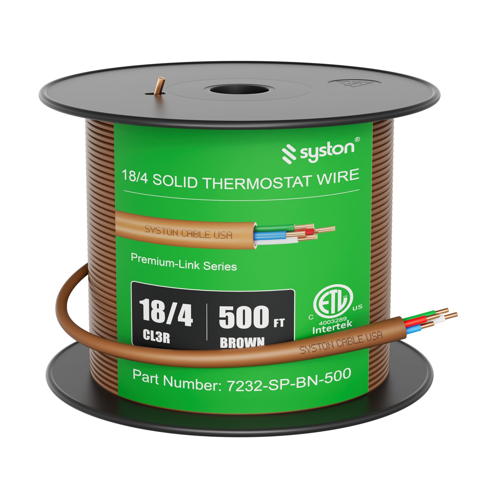EZ-Pull Premium 18/4 Thermostat Wire<br/><br/>18 AWG, 4 Conductors, Solid Copper<br/>Riser Rated - CMR, CL3R, FT4, Sunlight Resistant - Image 7