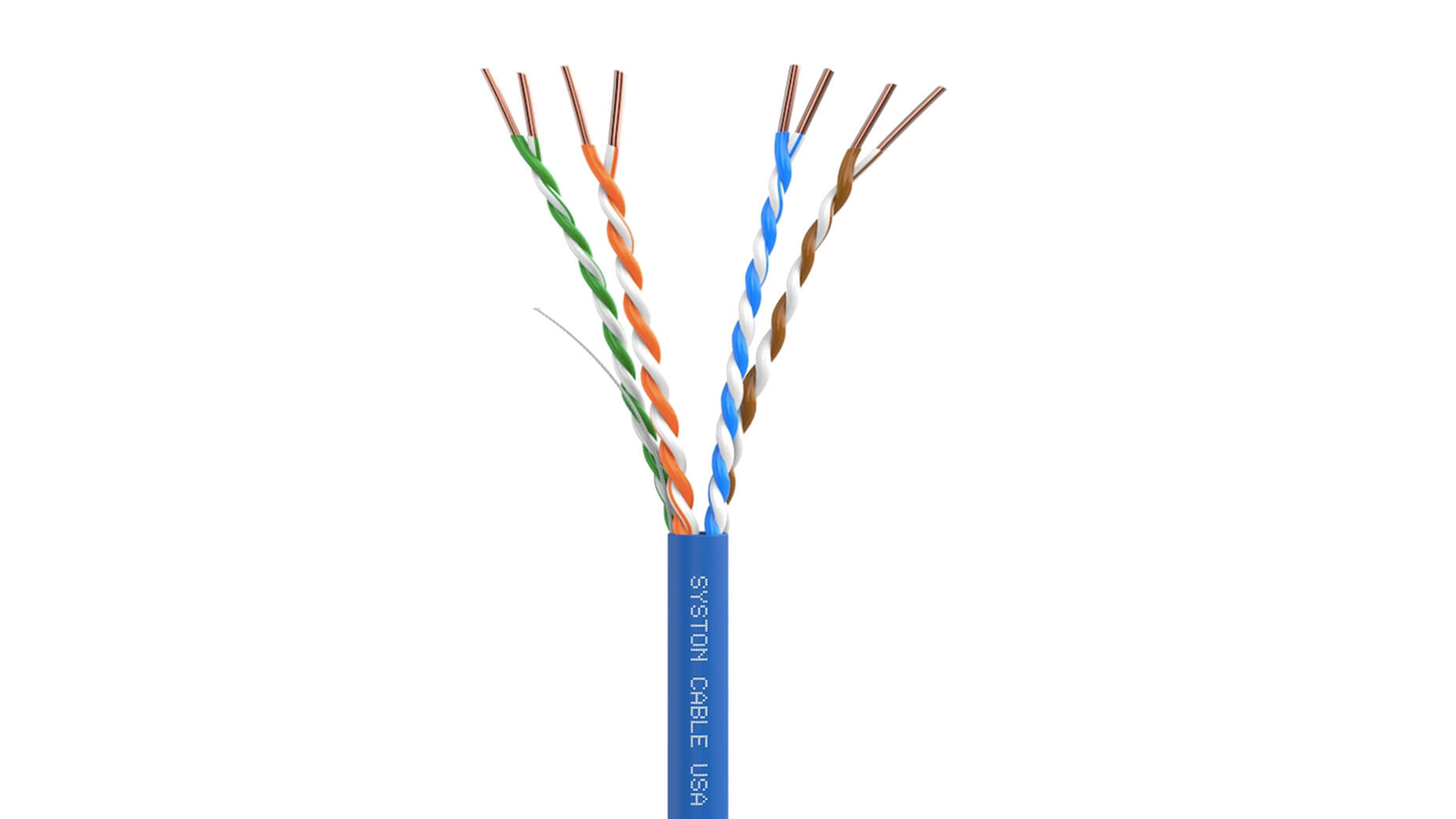 SySPEED Premium Cat 5e Network Ethernet Cable<br/><br/>Unshielded Twisted Pair (UTP) 4 Pair 24 AWG<br/> Plenum Rated - CMP, FT6