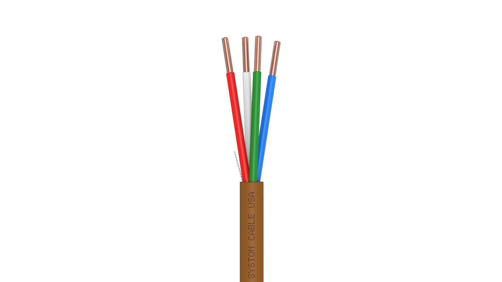 EZ-Pull Premium 20/4 Thermostat Wire<br/><br/>20 AWG, 4 Conductors, Solid Copper<br/>Plenum Rated - CMP, CL3P, FT6