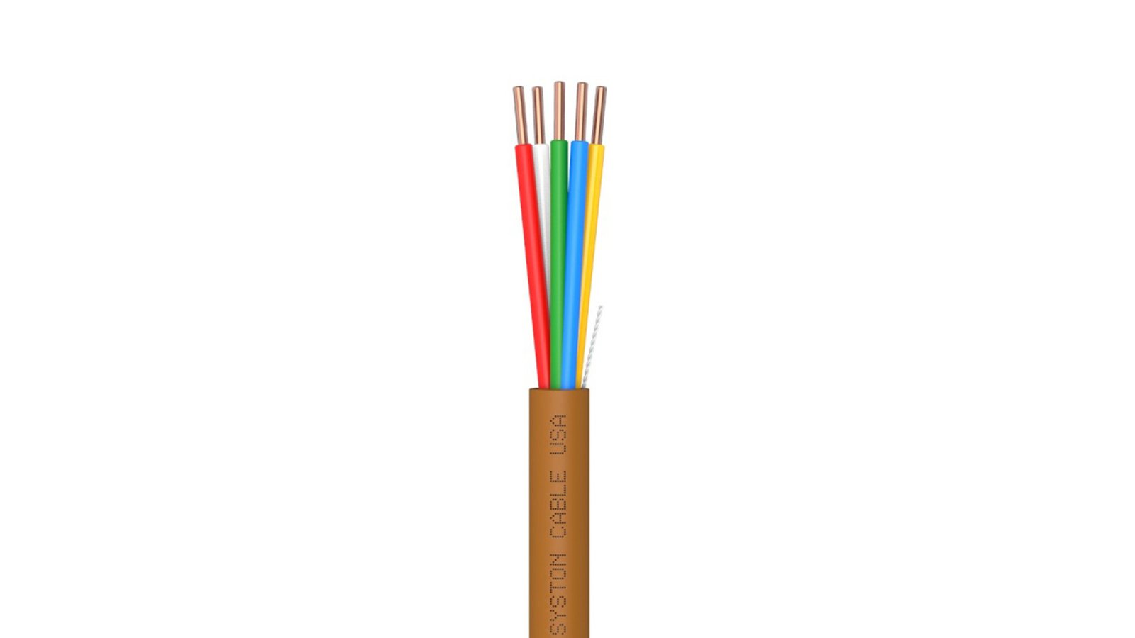EZ-Pull Premium 20/5 Thermostat Wire<br/><br/>20 AWG, 5 Conductors, Solid Copper<br/>Plenum Rated - CMP, CL3P, FT6