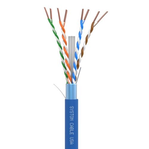 SySPEED Premium Cat 6A Ethernet Cable<br/><br/>Overall Shielded Twisted Pair (FTP) 4 Pair 23 AWG<br/>Plenum Rated - CMP, FT6