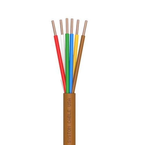 EZ-Pull Premium 20/6 Thermostat Wire<br/><br/>20 AWG, 6 Conductors, Solid Copper<br/>Riser Rated - CMR, CL3R, FT4, Sunlight Resistant