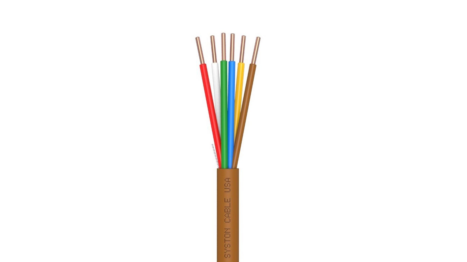 EZ-Pull Premium 20/6 Thermostat Wire<br/><br/>20 AWG, 6 Conductors, Solid Copper<br/>Plenum Rated - CMP, CL3P, FT6
