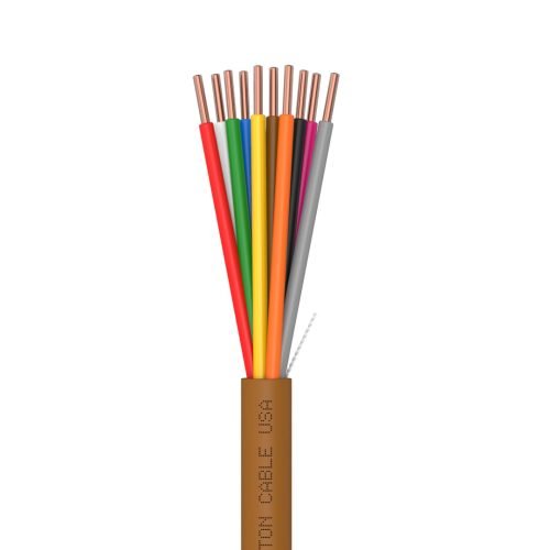 EZ-Pull Premium 18/10 Thermostat Wire<br/><br/>18 AWG, 10 Conductors, Solid Copper<br/>Riser Rated - CMR, CL3R, FT4, Sunlight Resistant