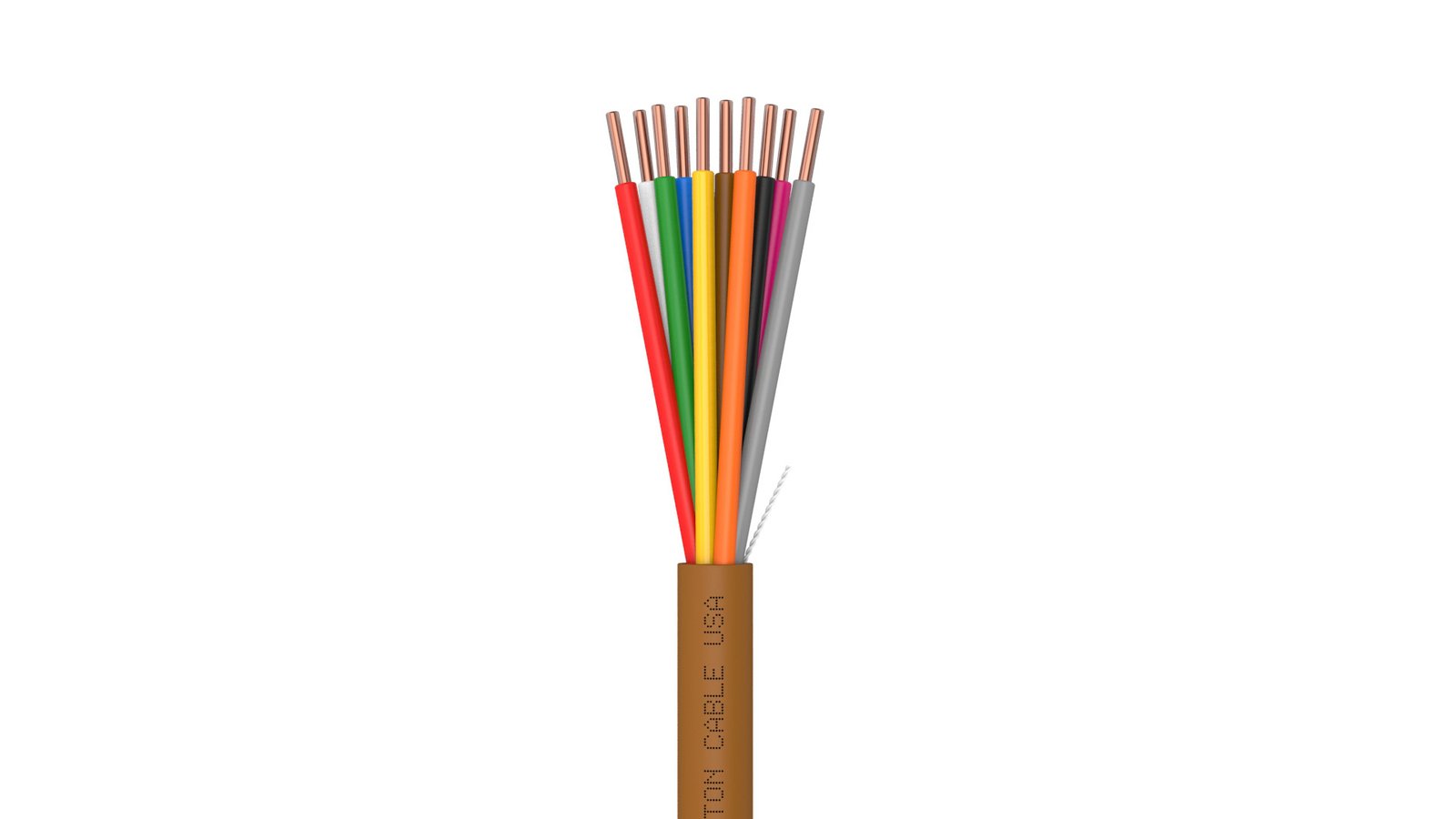 EZ-Pull Premium 18/10 Thermostat Wire<br/><br/>18 AWG, 10 Conductors, Solid Copper<br/>Riser Rated - CMR, CL3R, FT4, Sunlight Resistant