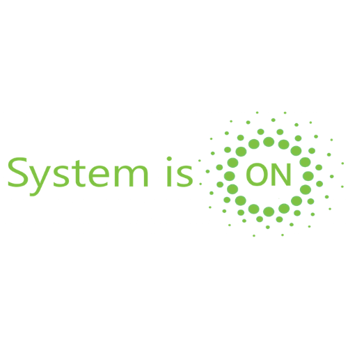 System is on logo