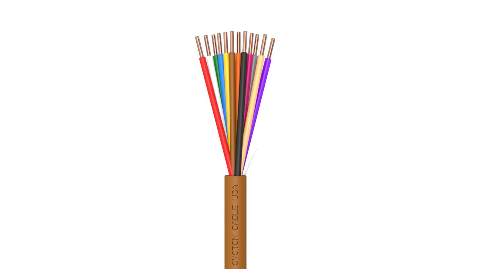 EZ-Pull Premium 18/12 Thermostat Wire<br/><br/>18 AWG, 12 Conductors, Solid Copper<br/>Riser Rated - CMR, CL3R, FT4, Sunlight Resistant