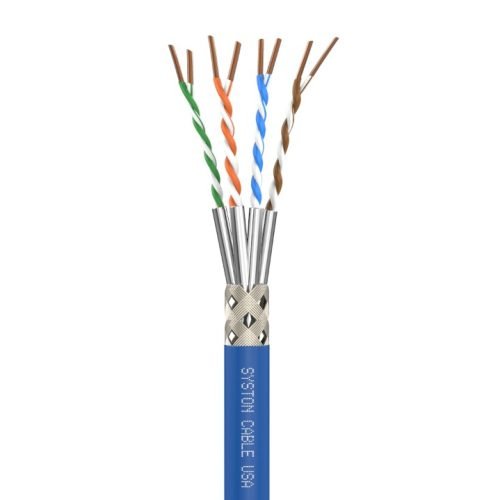 SySPEED Premium Cat 8+ Ethernet Cable 2000MHz<br/><br/>S/FTP - Individual Shielded Pair + Overall Tinned Copper Braid Shield 4 Pair 22 AWG<br/> Riser Rated - CMR, FT4, Sunlight Resistant