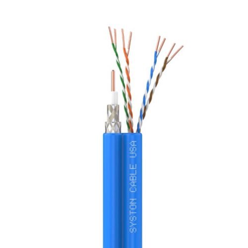 Premium Bundled Multimedia Cable<br/><br/>(1) UTP Cat 5E + (1) RG6/U Quad Shield Cable <br/>CMR, CL2R, FT4, Sunlight Resistant