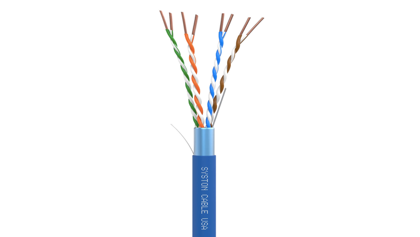 SySPEED Premium Cat 5E Network Ethernet Cable<br/><br/>Overall Shielded Twisted Pair (FTP) 4 Pair 24 AWG<br/>Plenum Rated - CMP, FT6