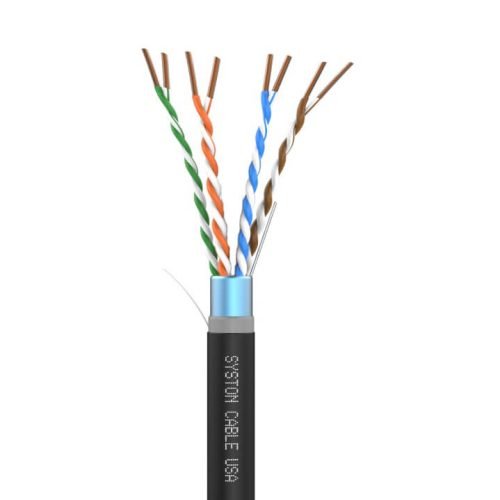 SySPEED Premium Cat 5E Direct Burial Ethernet Traffic Camera Cable<br/><br/>Overall Shielded Twisted Pair (FTP) 4 Pair 24 AWG<br/><br/>Outside Plant (OSP) - Rated Cable<br/>Sunlight Resistant Suitable for Direct-Burial Applications
