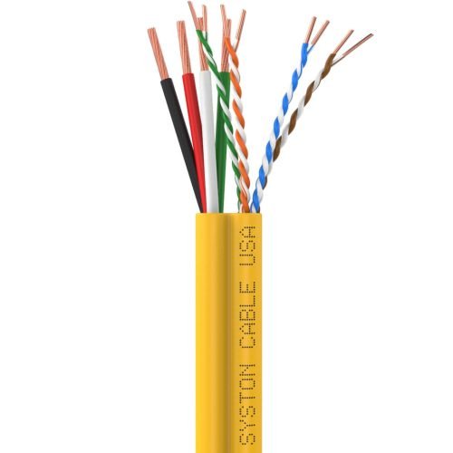 Premium Bundled Multimedia Cable<br/><br/>(1) UTP Cat 5E + (1) 16 AWG, 4 Conductor, OFC, Audio Cable <br/>CMR, CL2R, FT4, Sunlight Resistant